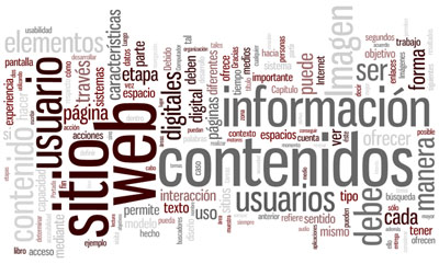 Imagen con las palabras del libro, generada por Wordle